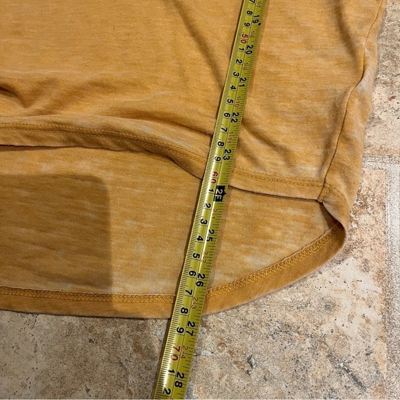 2/$25 Express Mustard Yellow Burnout Western Hippie Boho Bohemian Slouchy Shirt - Picture 15 of 15